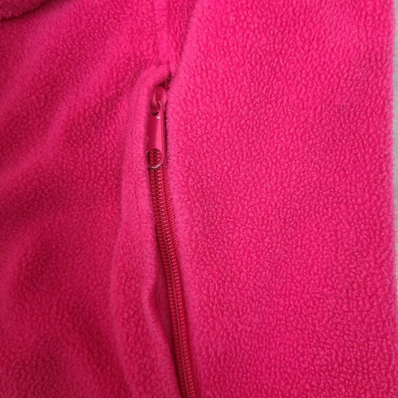 Columbia Girls Warm Fleece LS Full‎ Zip Solid Pink Sweater Jacket Youth Medium - Picture 3 of 8